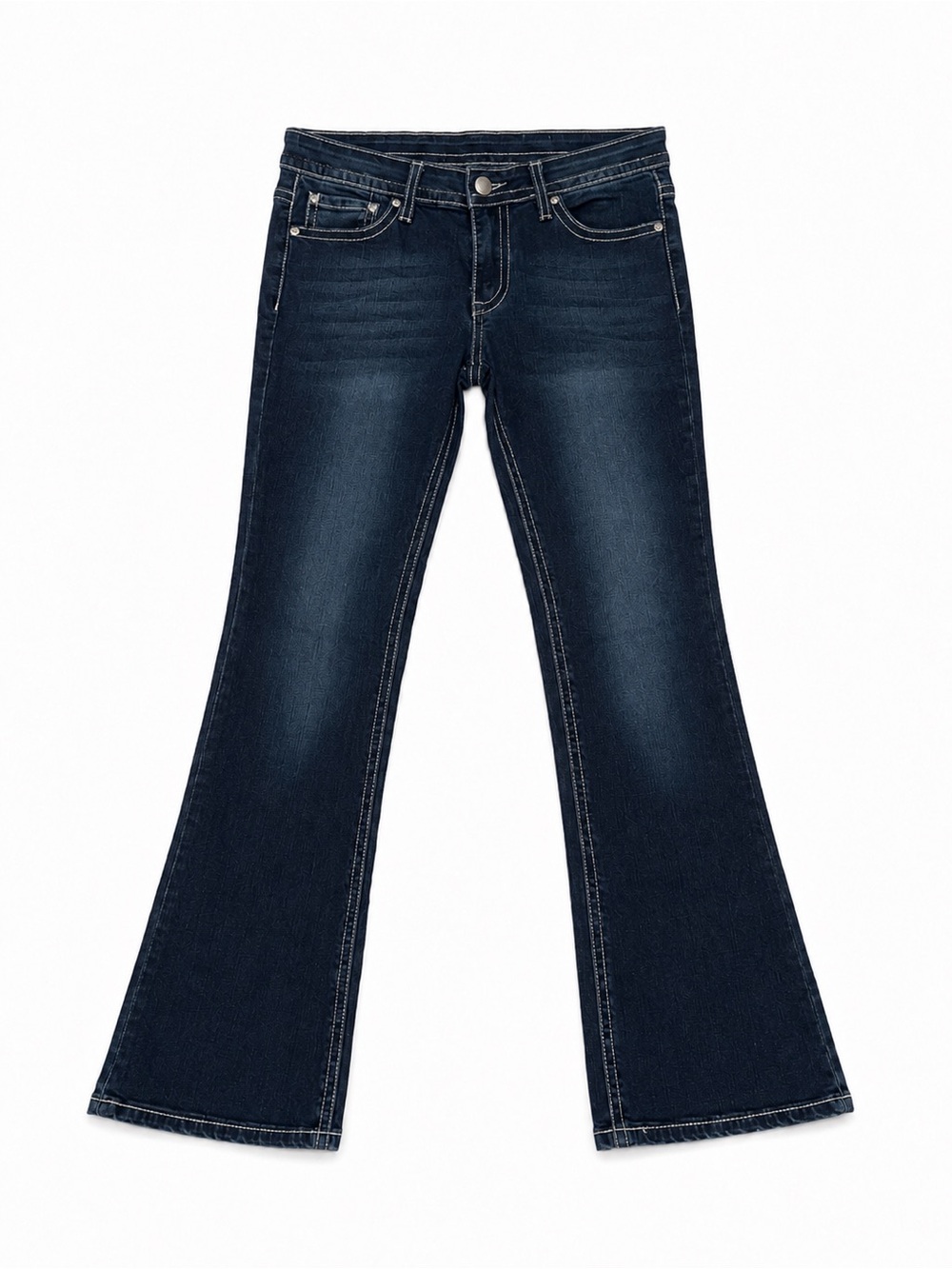 H&Y Fashion Jeans Juniors 13/14 Dark Wash Bootcut Flare Embellished Pockets
